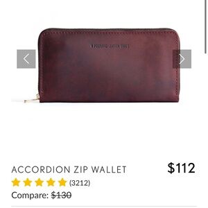 Portland Leather Accordion Zip Wallet